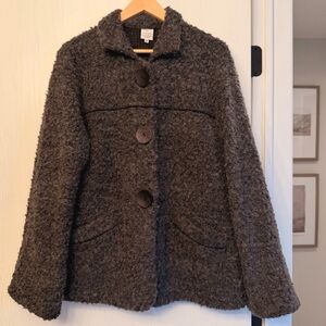 Cozy Gray Wool-Blend Jacket